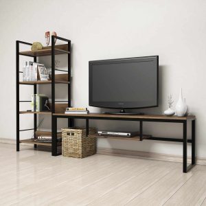 TRENT TEK RAFLI CEVİZ TV ÜNİTESİ